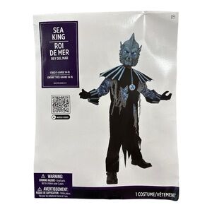 NWT Sea King Costume Ocean Creature Halloween Light Up Scary Child X-Large 14-16